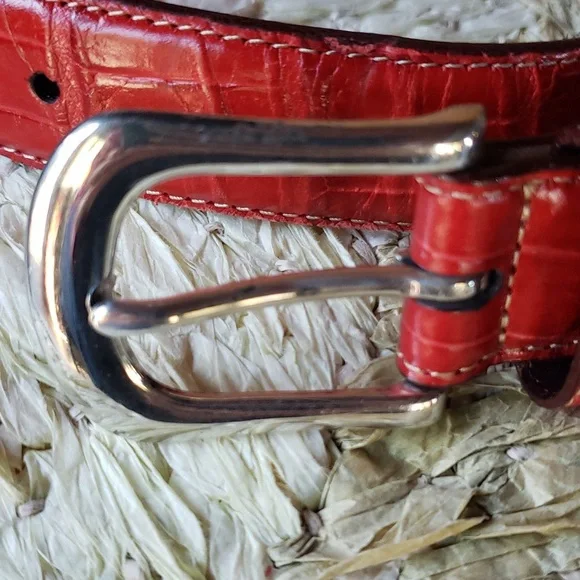 Vintage Brighton leather and fabric heart & B belt, size 30 - Picture 6 of 12